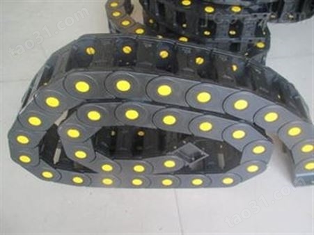 河北桥式工程拖链塑料  带黄扣S型