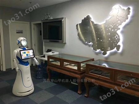 供应北京企业展厅无轨机器人导航迎宾